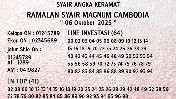 Prediksi Magnum Cambodia