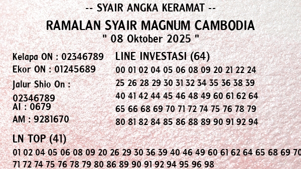Prediksi Magnum Cambodia