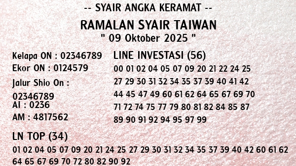 Prediksi Taiwan